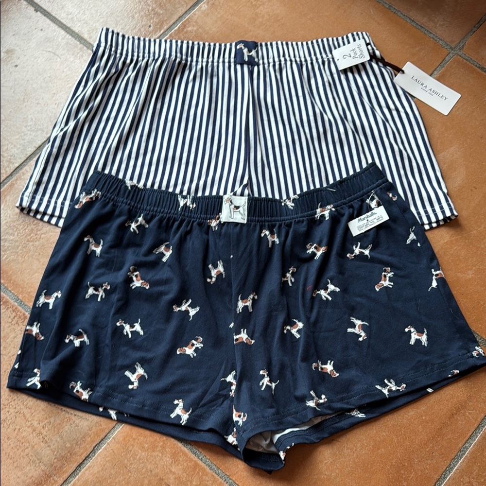 Laura Ashley Jersey Boxer Shorts Sz S